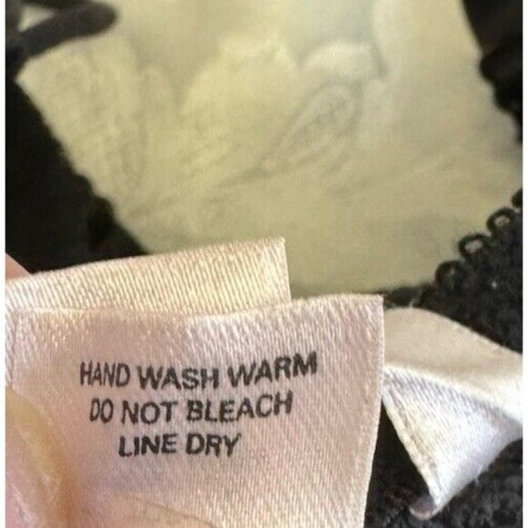 Victoria’s Secret Size 34C Black Lace Sheer Neglige Slip Dress Underwire Sexy - Picture 10 of 11